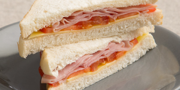 Momas Kitchen cheese and ham sandwich